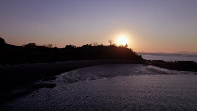 Serene Sunset at a Coastal Beach