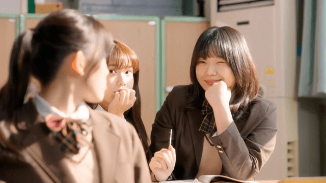 Student having fun in the classroom