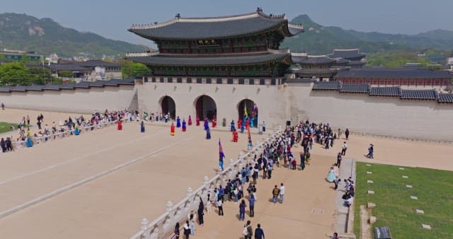 Traditional ceremony at Gyeongbokgung Palace
