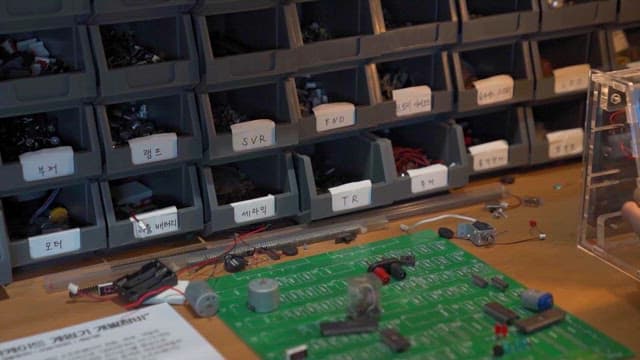 Electronics Workshop with Components and Tools