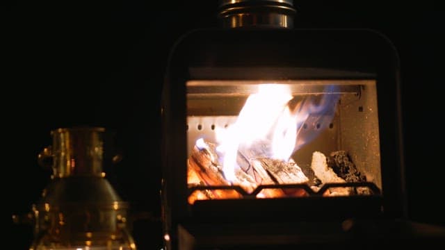Cozy Fireplace with Warm Glowing Flames