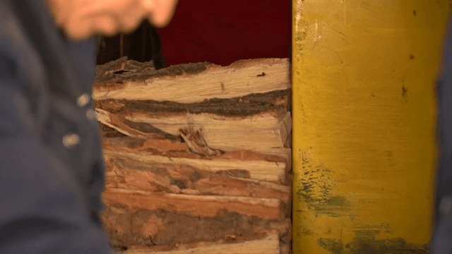 Wood processing in a factory