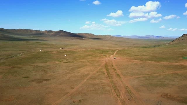 Vast open plains with distant mountains