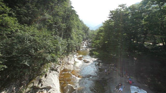 Summer Vacation in a Mountain Valley on a Sunny Day