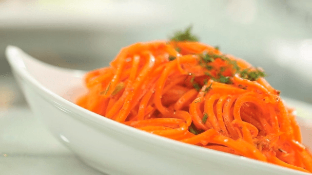Carrot salad on the table