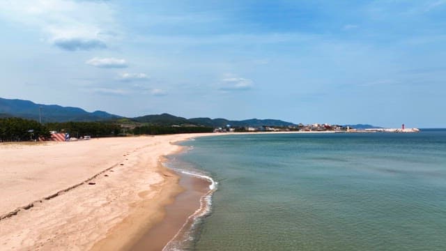 Serene beach with gentle waves