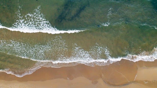 Waves Crashing on Beach