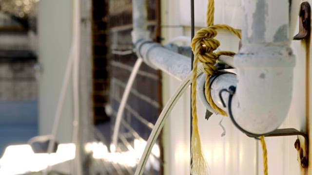 Pipes on an building exterior