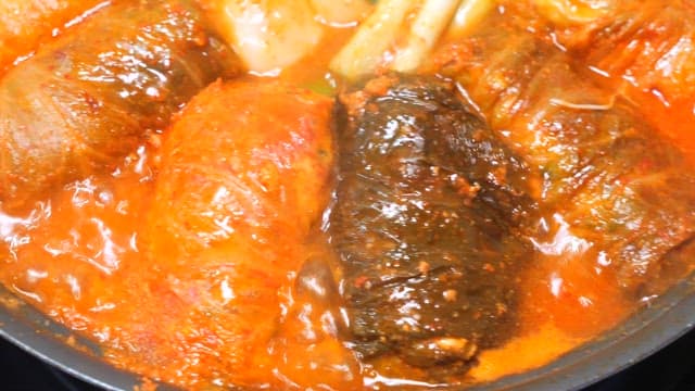 Hot and Hearty Kimchi Rolled Tofu Stew